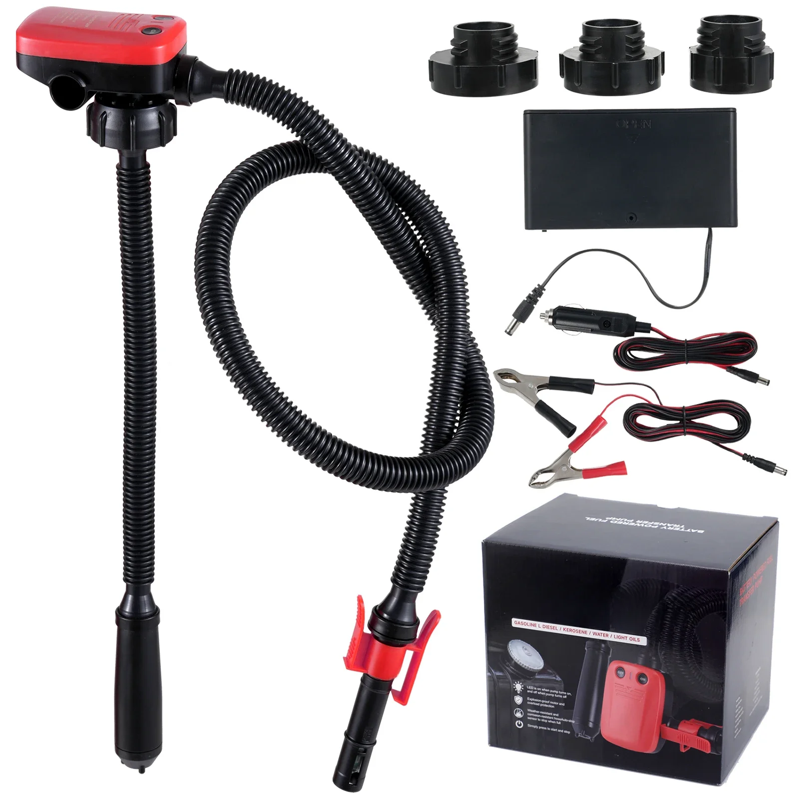 Draagbare Olie Output Afzuigkap Handmatige Benzine Olie Absorber Hand Overdracht Brandstofpomp Benzinedieselpomp Brandstofpomp Met Lange Slang - afbeelding 2