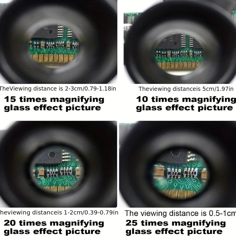 Head-Worn Magnifying Glass with LED Light, with Interchangeable Lenses, for Reading, Jewelry Work, Watch Repair