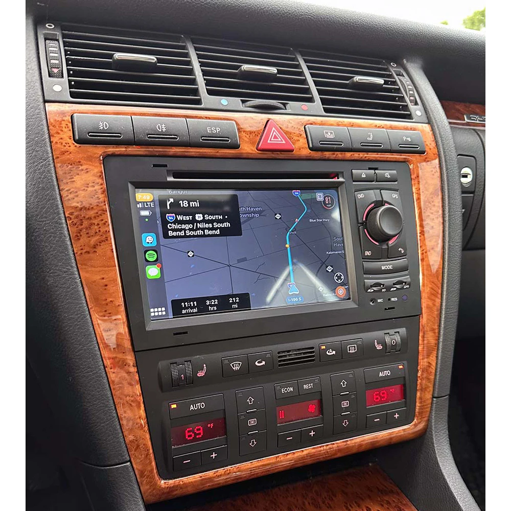 

Android radio for Audi A8 S8 D2 1993-2003 7 inch CarPlay touch screen GPS navigation multimedia player head unit Autoradio DVD