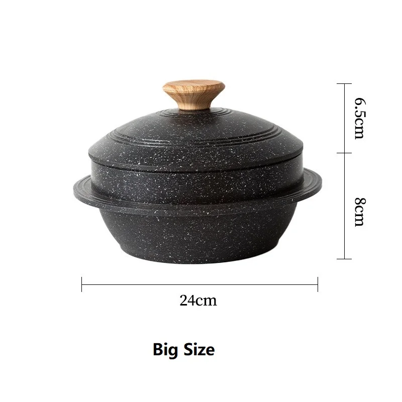 Medical Korea Stone Pot bowl Mixed Rice Stone Pot Nonstick Casserole Korean Cuisine Potted Rice Tableware Pots Cooking Soup