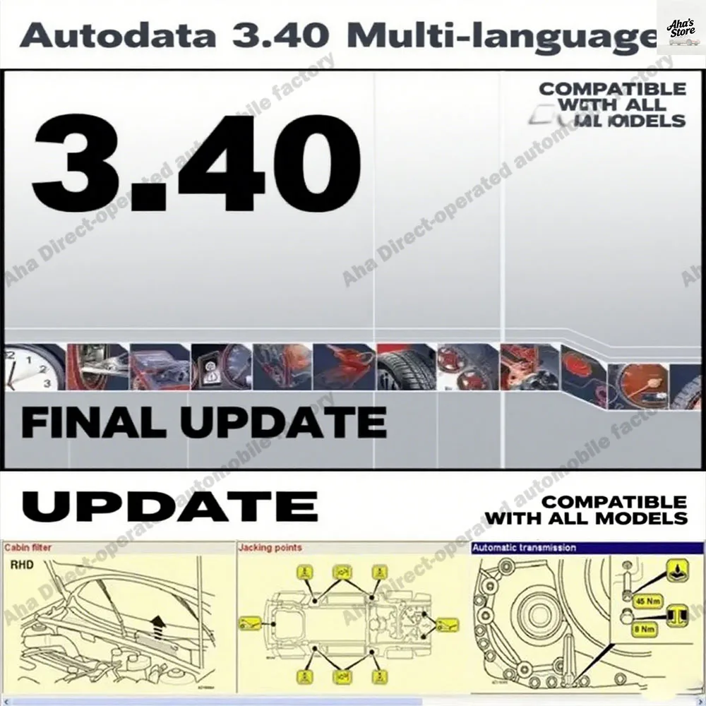 

Autodata 3.40 obd2 scanner Car accessories Repair Software Multi-languages wiring diagrams data + Autodata install video guide