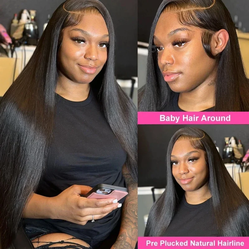 4x4 Closure Lace Frontal Human Hair Wig For Black Women Choice 5x5 Closure Straight Lace Frontal Wig Glueless Wigs Ready to Wear