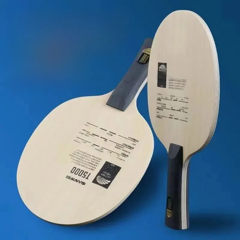 Sanwei – lame de Tennis de Table T5000 originale, 5 bois, 2 entrées en carbone, lame de Ping-Pong intermédiaire pour entraînement en boucle avec attaque rapide