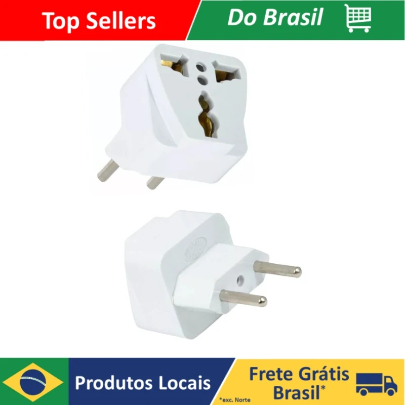 Adaptador Tomada Universal Padrão Europeu Uk Para Brasil