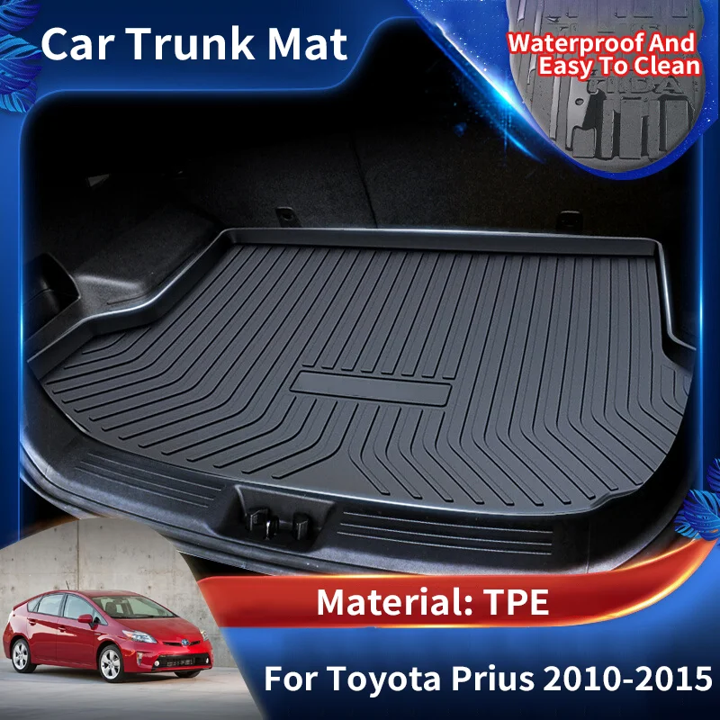 

TPE Car Rear Trunk Mat Waterproof Protective Liner Trunk Tray Floor Mats Accessories for Toyota Prius XW30 2010~2015 2013 2014