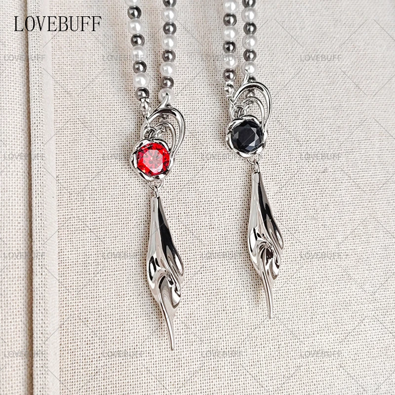 

LOVEBUFF LAD Spring and Flowers Caleb Floating Floraletter Beaded Necklace