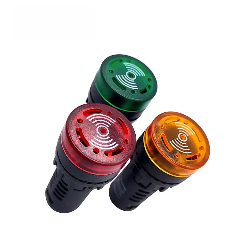 1 pièces AD16-22SM Buzzer son Intermittent lumière LED indicateur clignotant AC/DC alarme 12V 24V 110V 220V lampe