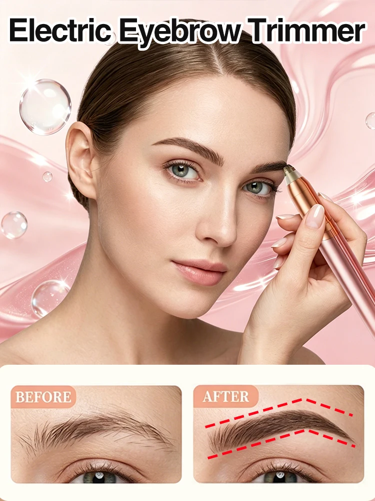 

Электрический триммер для бровей для начинающих, автоматический электрический триммер для бровей, щетка для удаления волос в носу, скребок, перезаряжаемый