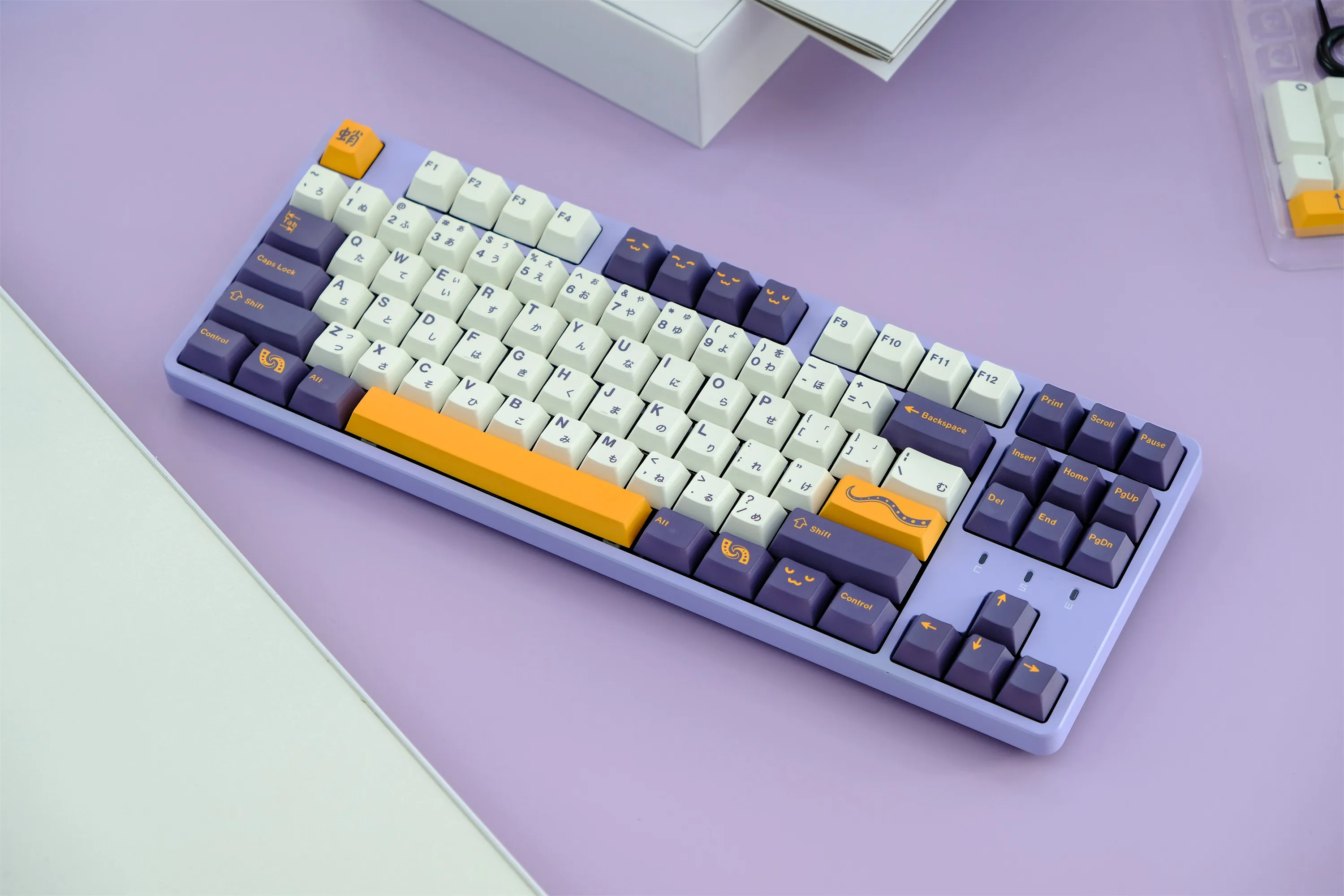 Imagem -06 - Keycaps Polvo Personalizado para Teclado Mecânico Keycaps Pbt Perfil Cereja Dye-sub Gmk 129 Chaves