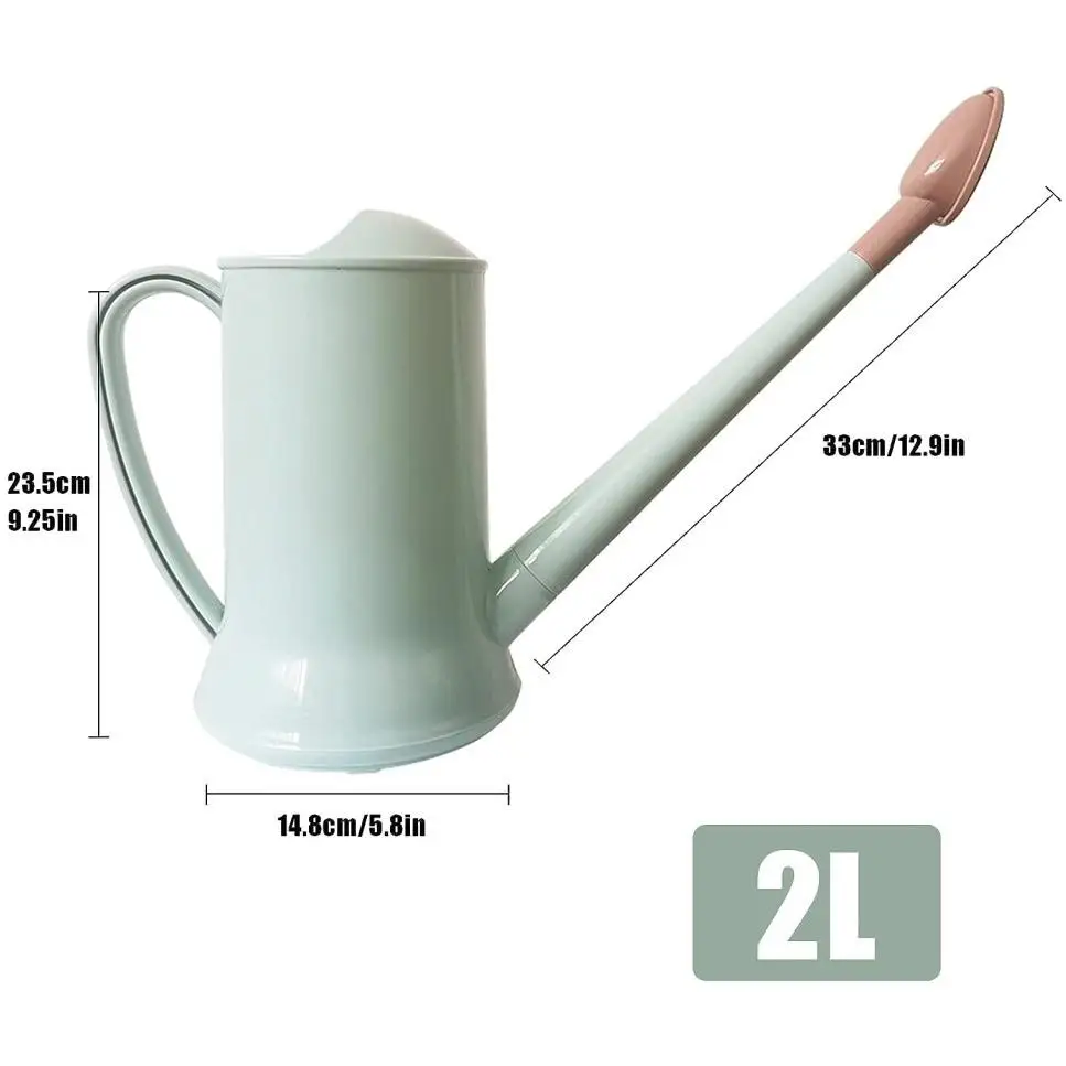 2 Litre Watering Can Long Spout Plastic Detachable Sprinkler Plant Watering Pot Lightweight Water Sprayer Watering Bottle