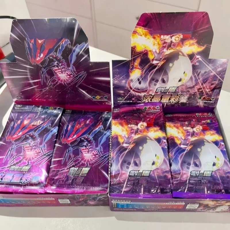 Originele Pokemon Card Collection Anime Game Vereenvoudigd Chinese Ptcg Sword & Shield Cs4.0 Serie Kaarten Negen-Kleur Booster Pack gift - afbeelding 2