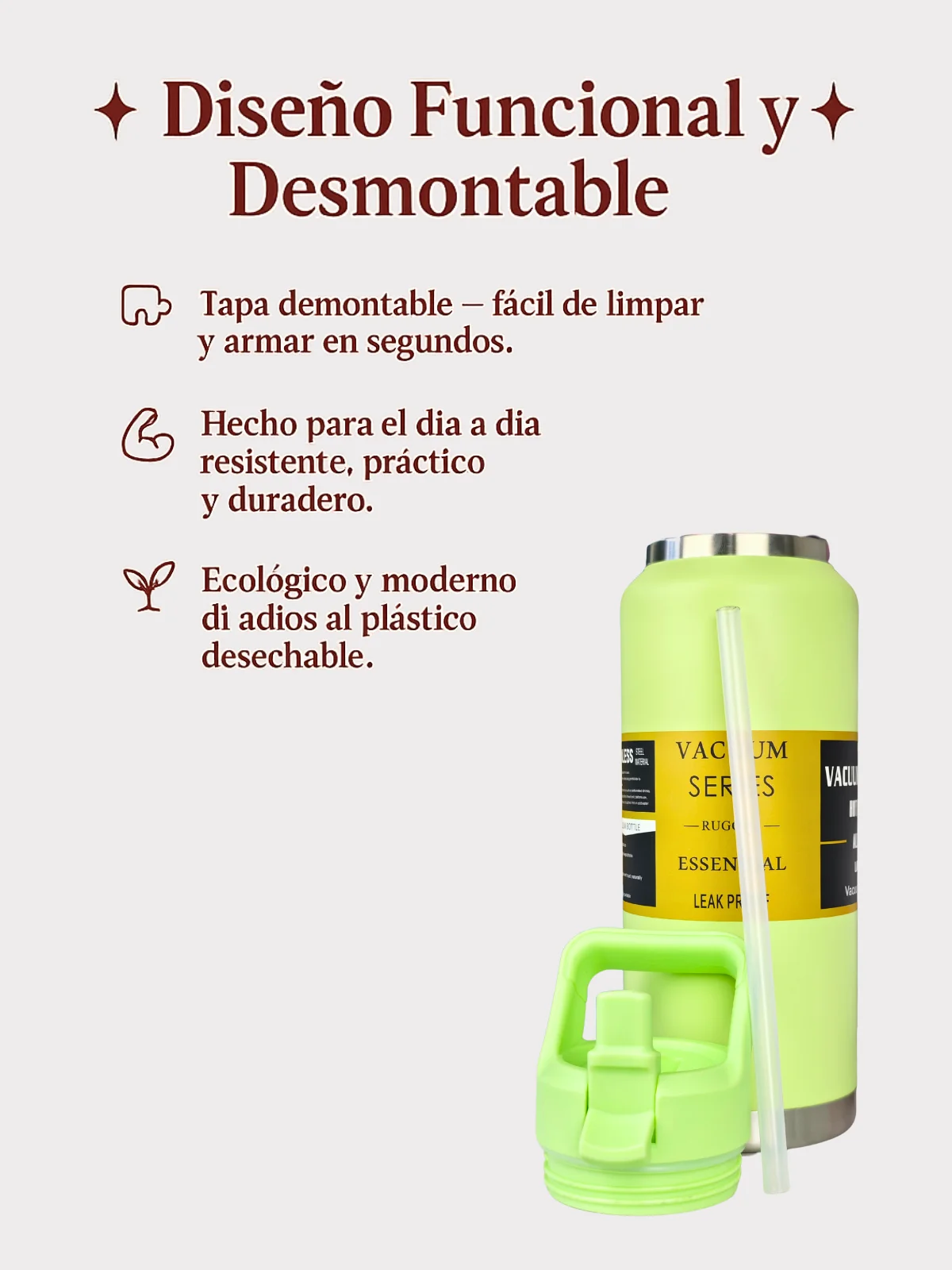 زجاجة حرارية Fab-5 مزدوجة الجدار من الفولاذ المقاوم للصدأ سعة 800 مل مع مقبض مريح وغطاء محكم وتصميم حديث بألوان نابضة بالحياة - تحافظ على مشروبات باردة أو ساخنة، مثالية للمكتب وصالة الألعاب الرياضية والمدرسة والسفر #3