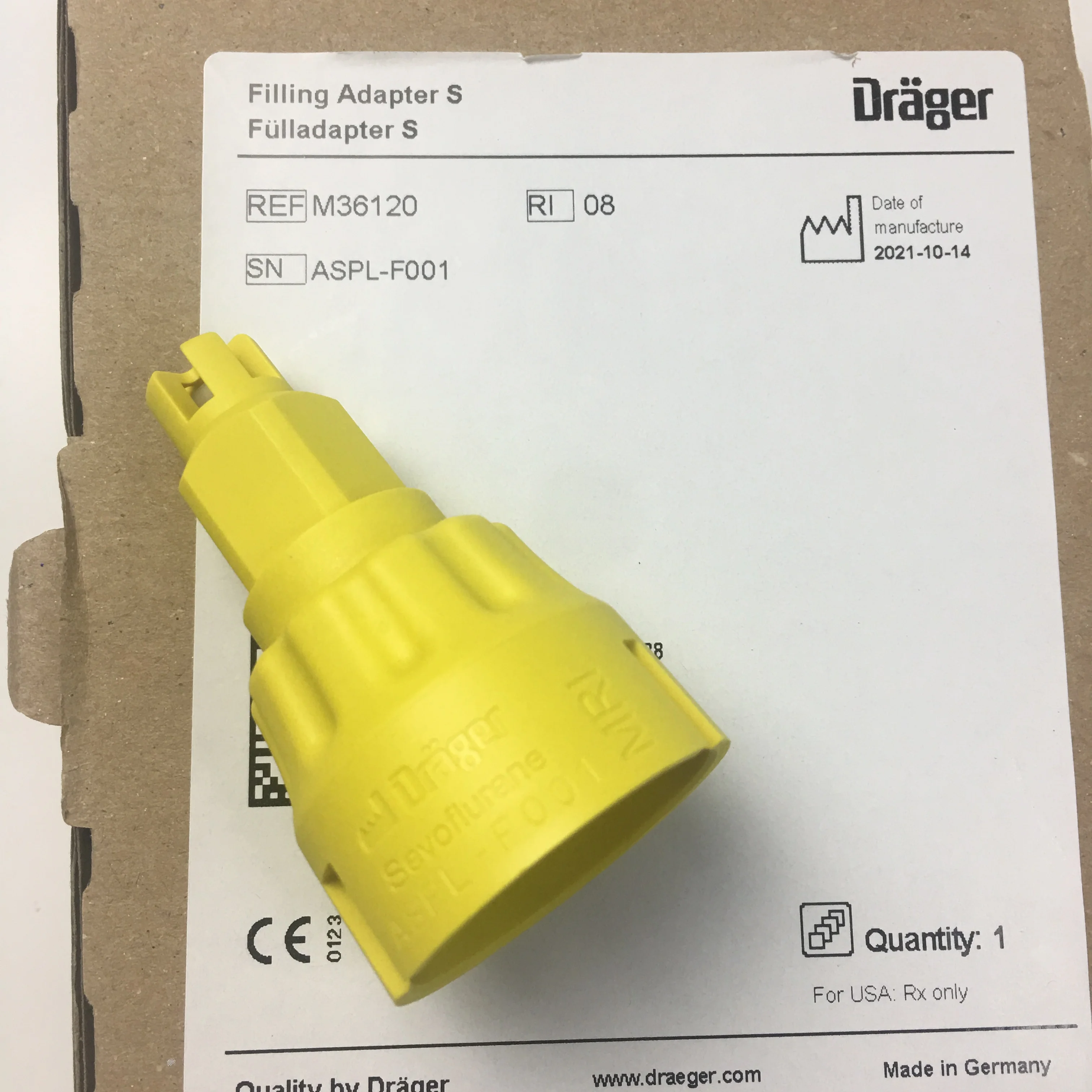 

New Original Drager M36120 Filling Adapter S