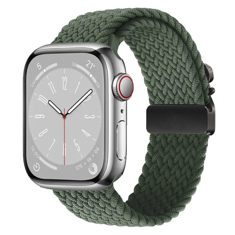 2024 New Upgrade For Iwatch S10 Parachute Buckle Loop Braided Strap For Apple Watch 38mm 42mm For Smart Watch Replacement Strap