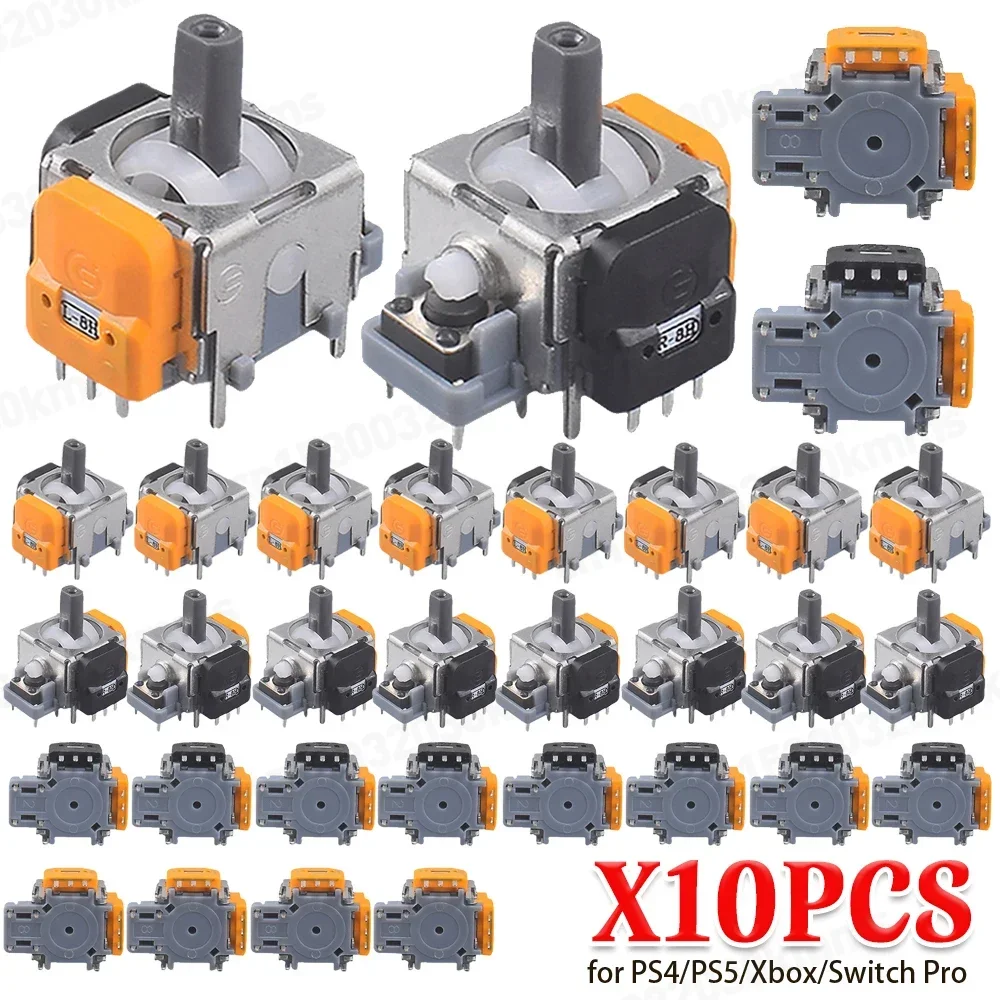 Joystick analogique 3D de remplacement, 2 à 10 pièces, pour PS5/PS4 Hall, contrôleur électromagnétique, pièces de réparation, accessoires 2024