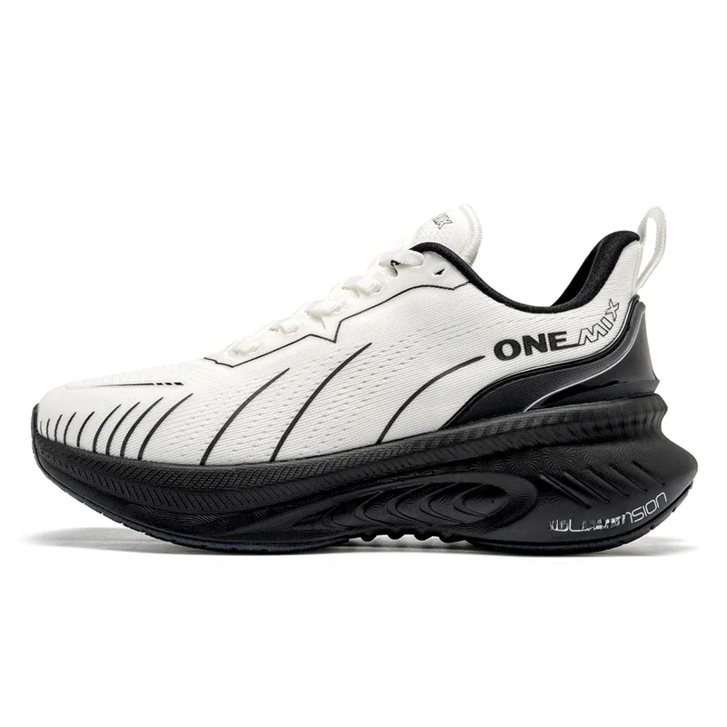 ONEMIX Nieuwe Demping Loopschoenen Voor Mannen Geschikt Zware Lopers Lace Up Sport Vrouwen Antislip Outdoor Atletische Mannelijke Sneakers - afbeelding 2