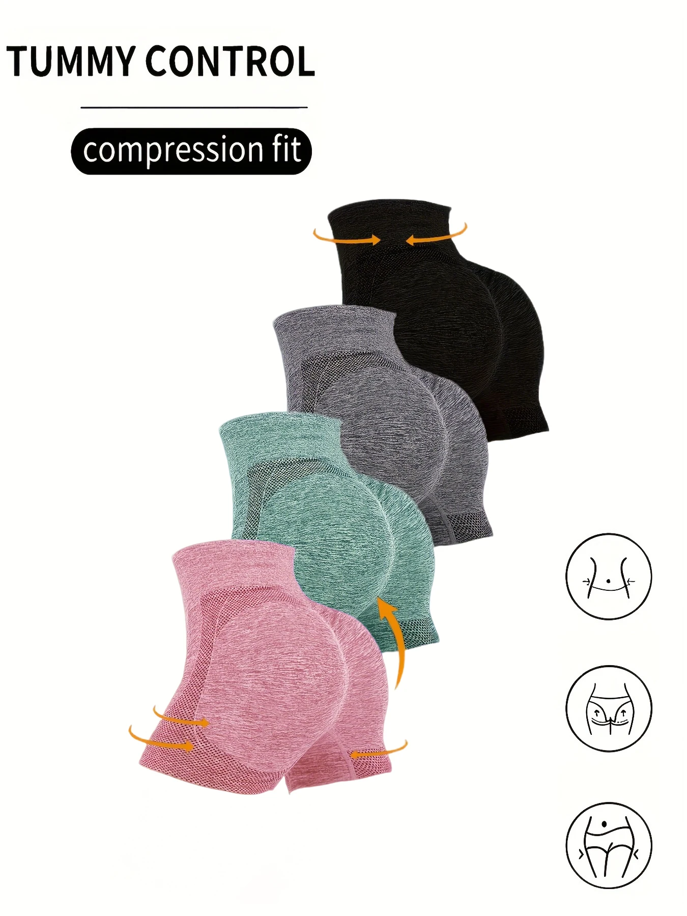 

4pcs Women'S High Waist Sports Gym Shorts, Gym Shorts, Quick Drying High Stretch Seamless Yoga Short Leggings, Leggings