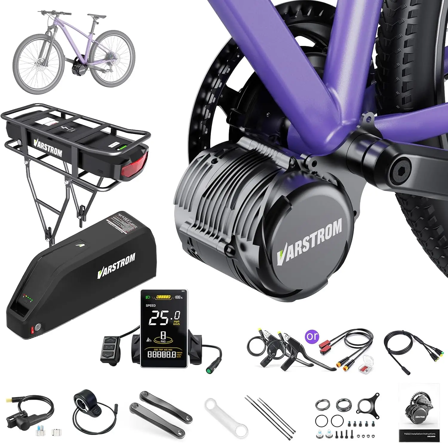 Tongsheng TSDZ8 750W TSDZ2B 250W 500W TSDZ16 1000W Motor-Kit Mittelmotor Drehmomentsensor E-Bike-Kits Umrüstmotor Elektrofahrrad