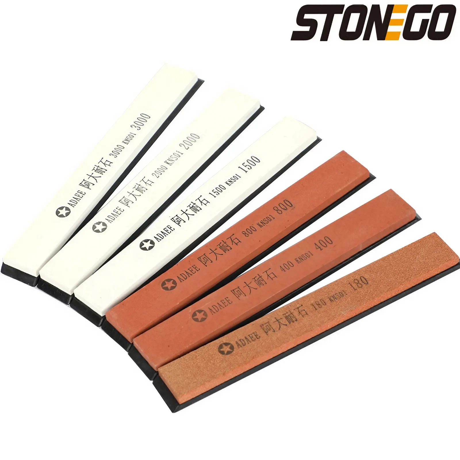 STONEGO Alumina Whetstone Knife Sharpener Fixed Grinding Stone Water Whetstone 180 400 800 1500 2000 3000 Grit