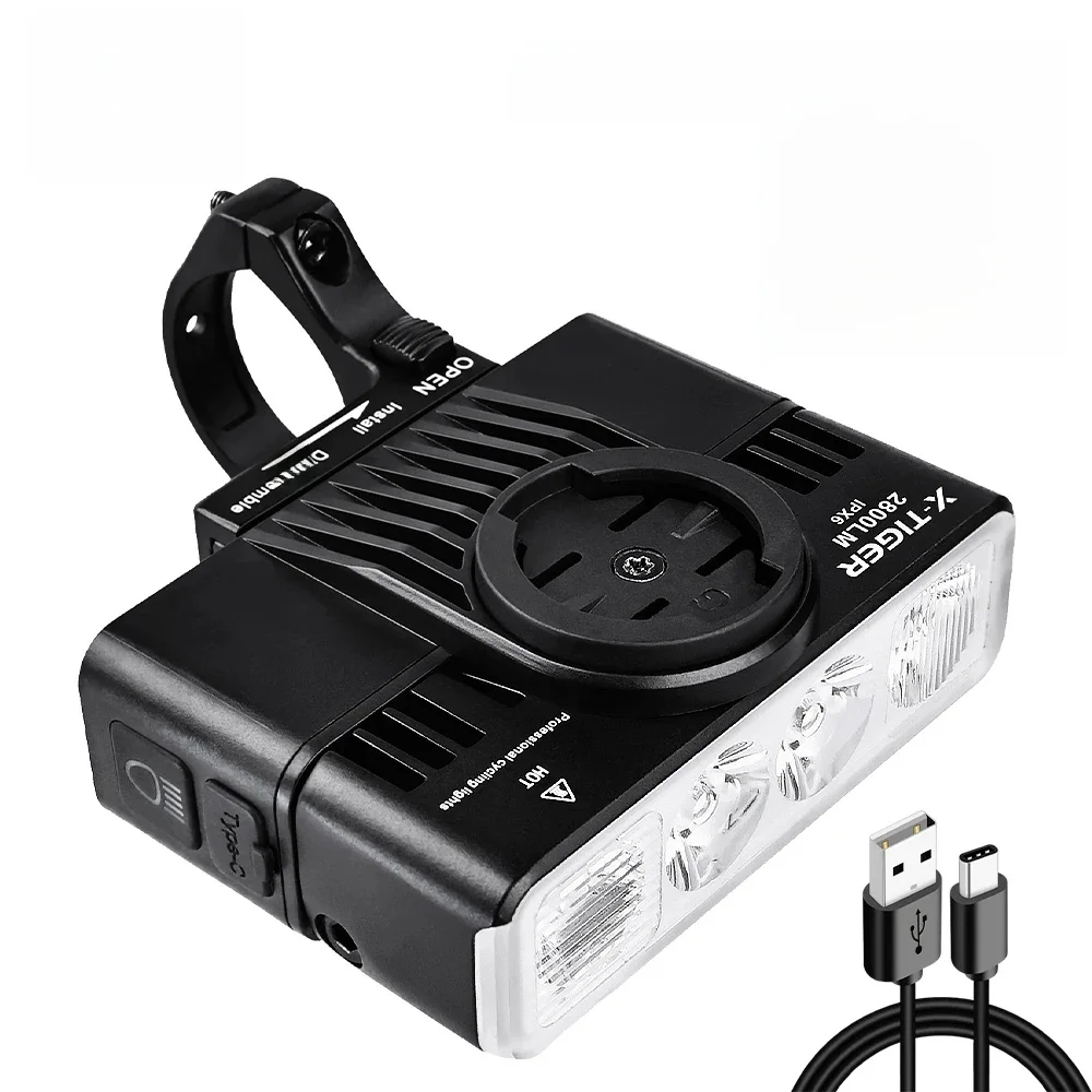 AliExpress NONE X-TIGER 2800LM Bike Lights IPX6 Waterproof Bike Headlight Night Riding Compatible with Garmin GoPro Mount Bicycle Front Light