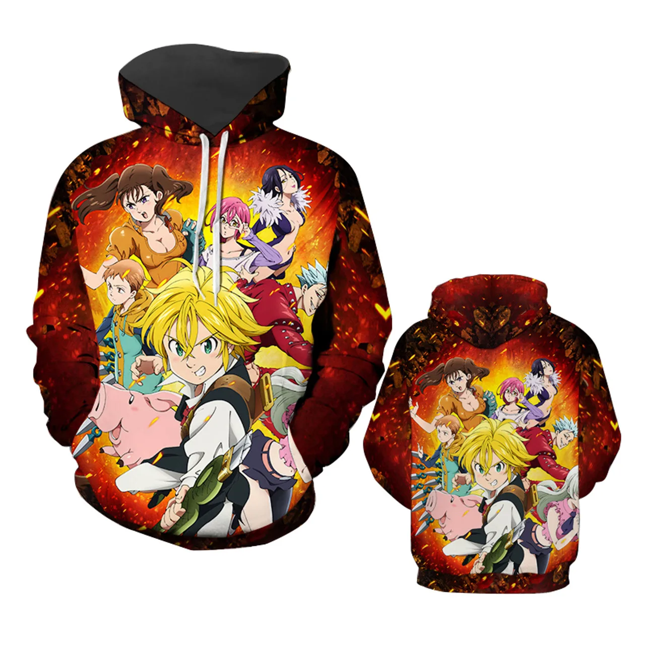 Hobby Express Anime Hoodies Costume Casual Jacket Top Clothes Tee Printed Shirt Anime Graphic Tee Anime Costume Shirt