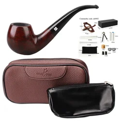 MUXIANG Briar Tobacco Smoking Pipe , Leather Pipe bag Wood Pipe clean Accessories ( Stand/Filter Element/Filter Ball/Bag/Box)