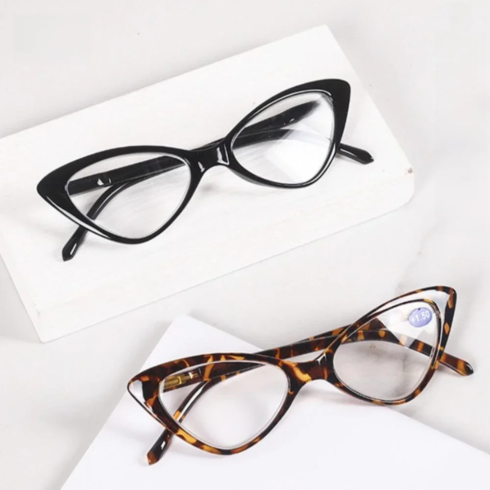 Lunettes de lecture œil de chat pour femme, anti-lumière bleue, loupe d'ordinateur, verres transparents, monture léopard noire, plus lunettes de lecture