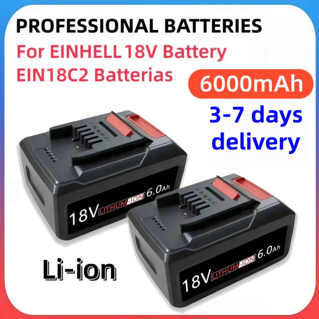 18V 6000mAh Li-Ion Akku für EINHELL Alle PXC Elektrowerkzeuge Gartenmaschinen PXBP-600 PXBP-300 4511396 GE-LC 18 Li