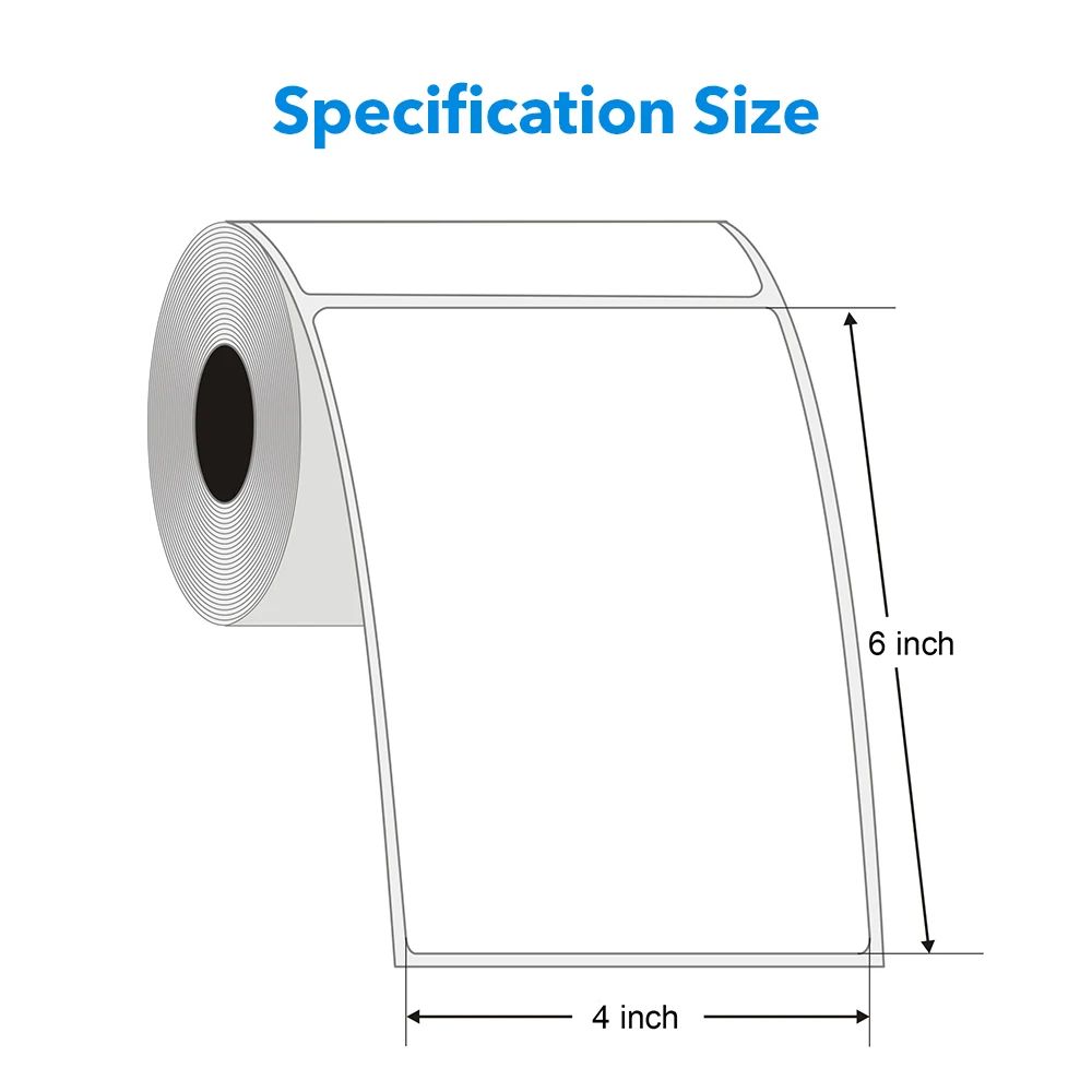 Thermal Shipping Labels 4x6\'\' Shipping Label for Thermal Label Printer (500 Labels ) address label stickers for Zebra print