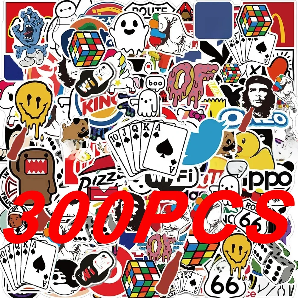 50/100/300 pçs moda legal logotipo da marca adesivos estéticos motocicleta telefone carro skate