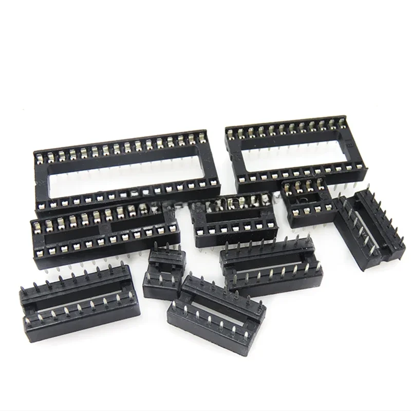 Prises IC, 6, 8, 14, 16, 18, 20, 24, 28, 32, 40 broches, connecteur DIP, DIP6, DIP8, DIP14, DIP16, DIP18, DIP20, DIP24, DIP28, DIP40, 10 pièces