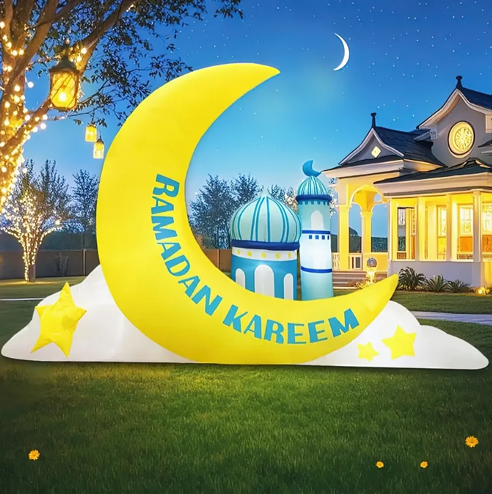 Mubarak opblaasbare moskee decoratie moslim tuin tuin feestdecoratie