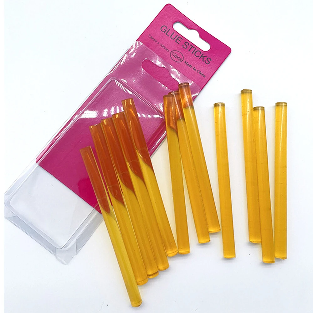 12 PCS Small Hot Melt Glue Rods for Hair Extensions Special Hair Extension Tool Accessories for Making Hair Bundles