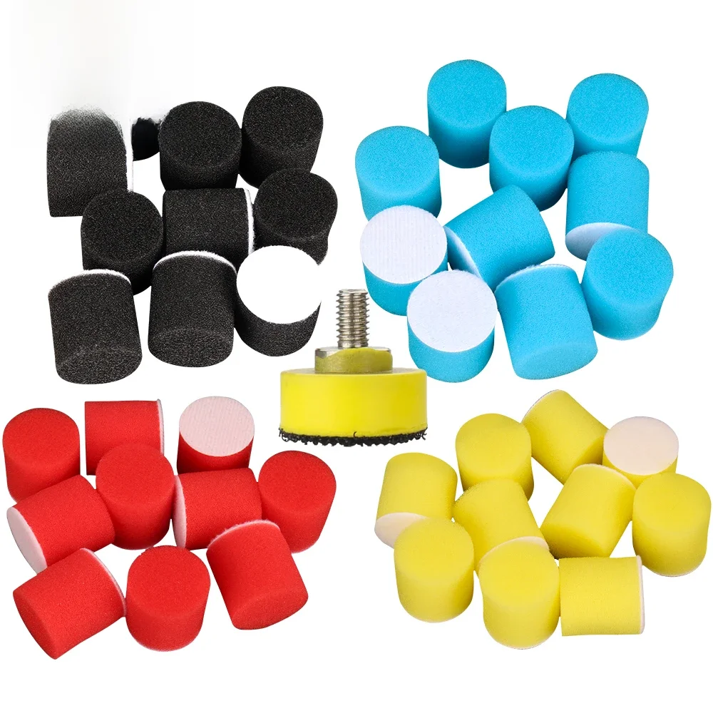 Tampon de polissage 30mm pour polisseuse de voiture, Kit d'outils de tampon de polissage circulaire de 1 pouce pour polisseuse de voiture, cire Pulidora Auto