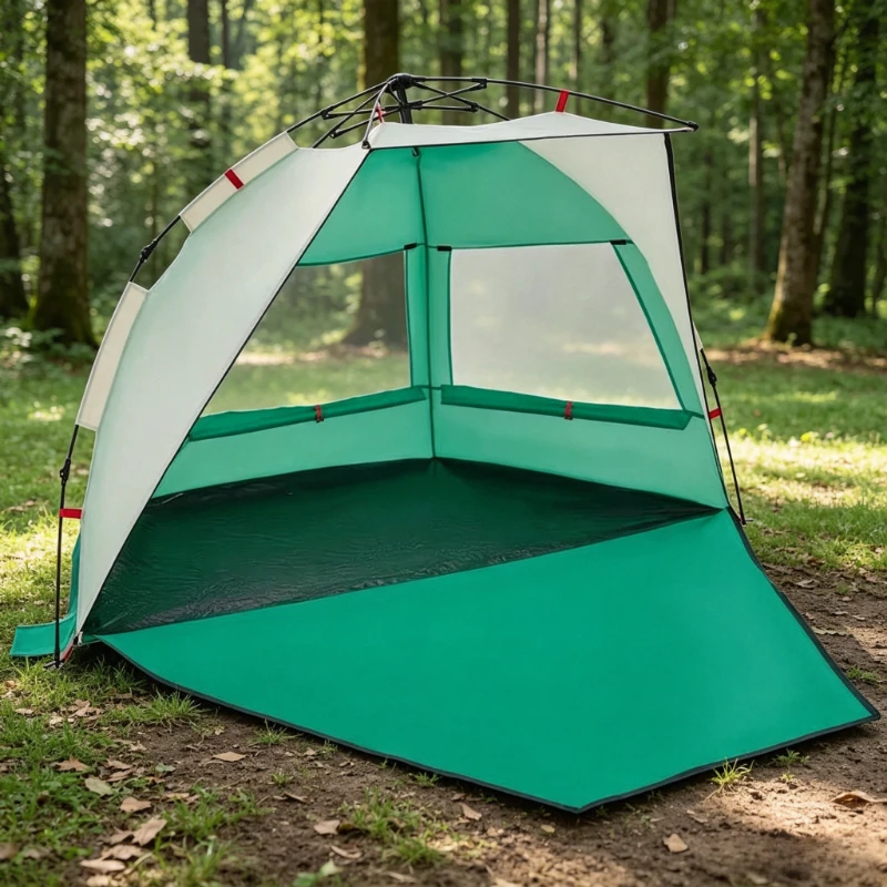 Tente de plage pour 2 personnes, vert marine, démontage rapide, abri léger et imperméable pour le camping, la plage, la baignade, les toilettes, la vestiaire, l'extérieur, les voyages, accessoire de protection de l'intimité