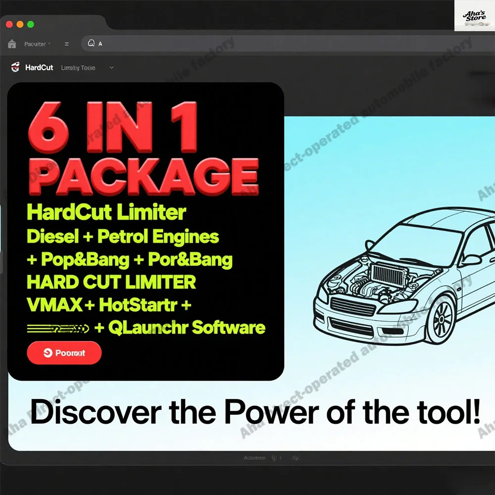 برنامج وحدة التحكم الإلكترونية 6 في 1 حزمة محدد القطع الصلب ديزل + محرك بنزين UltraCut + Pop & Bang + HARDCUT VMAX + HotStartr + QLaunchr