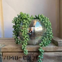 Indoor Disco Ball Planter, Panelas Penduradas, Mesa Central, Vidro Vaso, Housewarming Presente, Modern Boho Home Event, Party Decor, 6