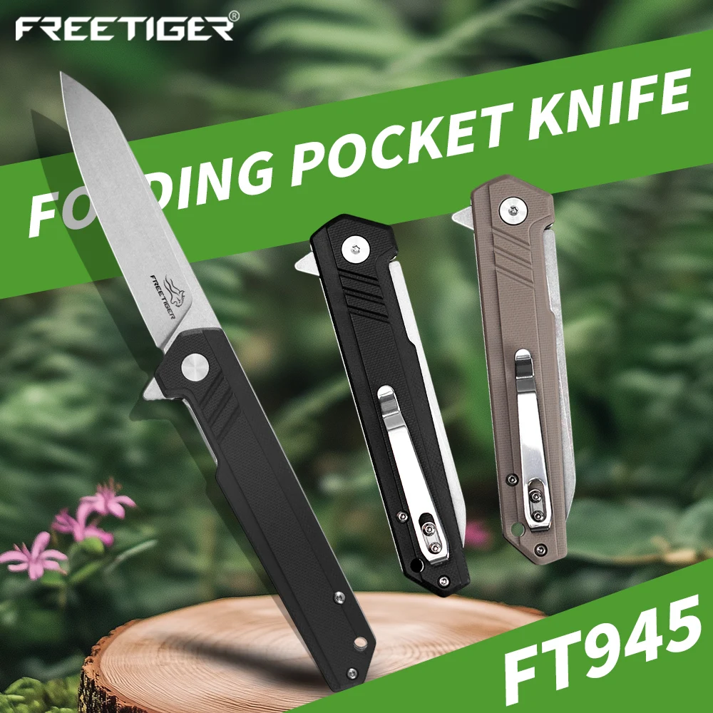 

Складной нож FREETIGER FT945 EDC для активного отдыха, кемпинга, охоты, туризма, из стали D2, ручной инструмент, нож-резак, инструменты EDC