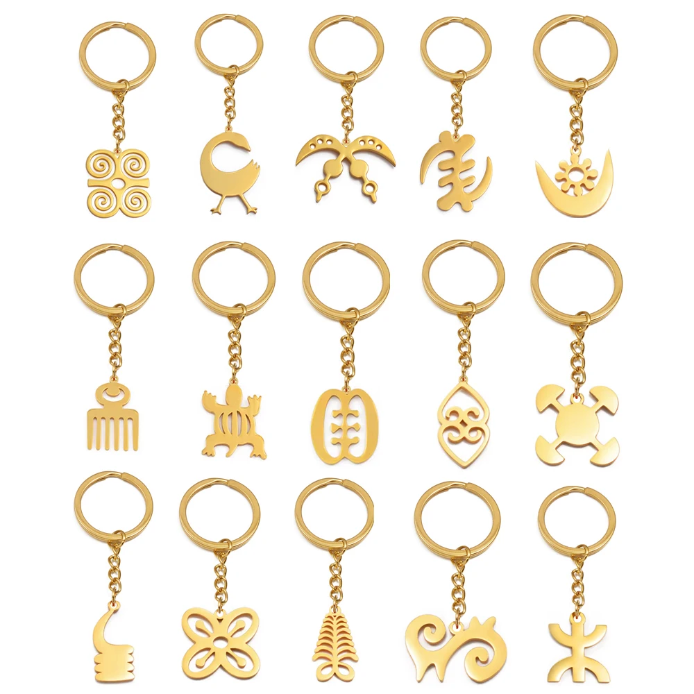 خريطة أفريقيا رموز أندانكرا المفاتيح الراهب عنخ سانكوفا سلسلة مفاتيح المجوهرات التقليدية البربرز المغرب الجزائر كيرينغ # K1008