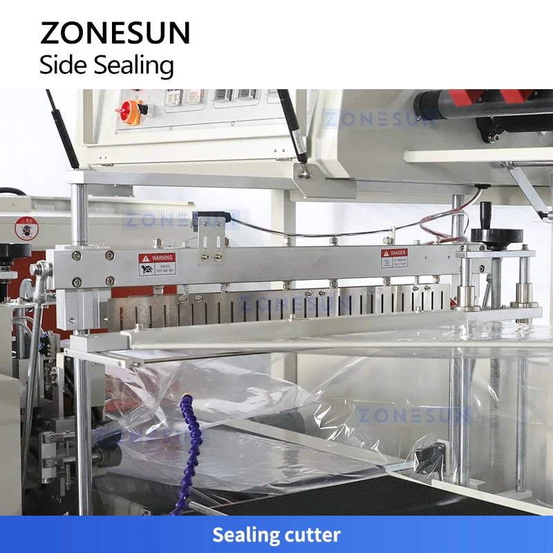 ZONESUN ZS-BF650 آلة تغليف الانكماش الجانبي الأوتوماتيكية لفيلم POF/PE