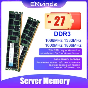 Sunucu belleği DDR3 4GB 8GB 16GB 32GB REG ECC 1600 1333 1866 2133 2400 2666 MHz, PC3 RAM, destek x79 x58 LGA 2011 anakart Sunucu için plakanın ilk 10 satışı №5