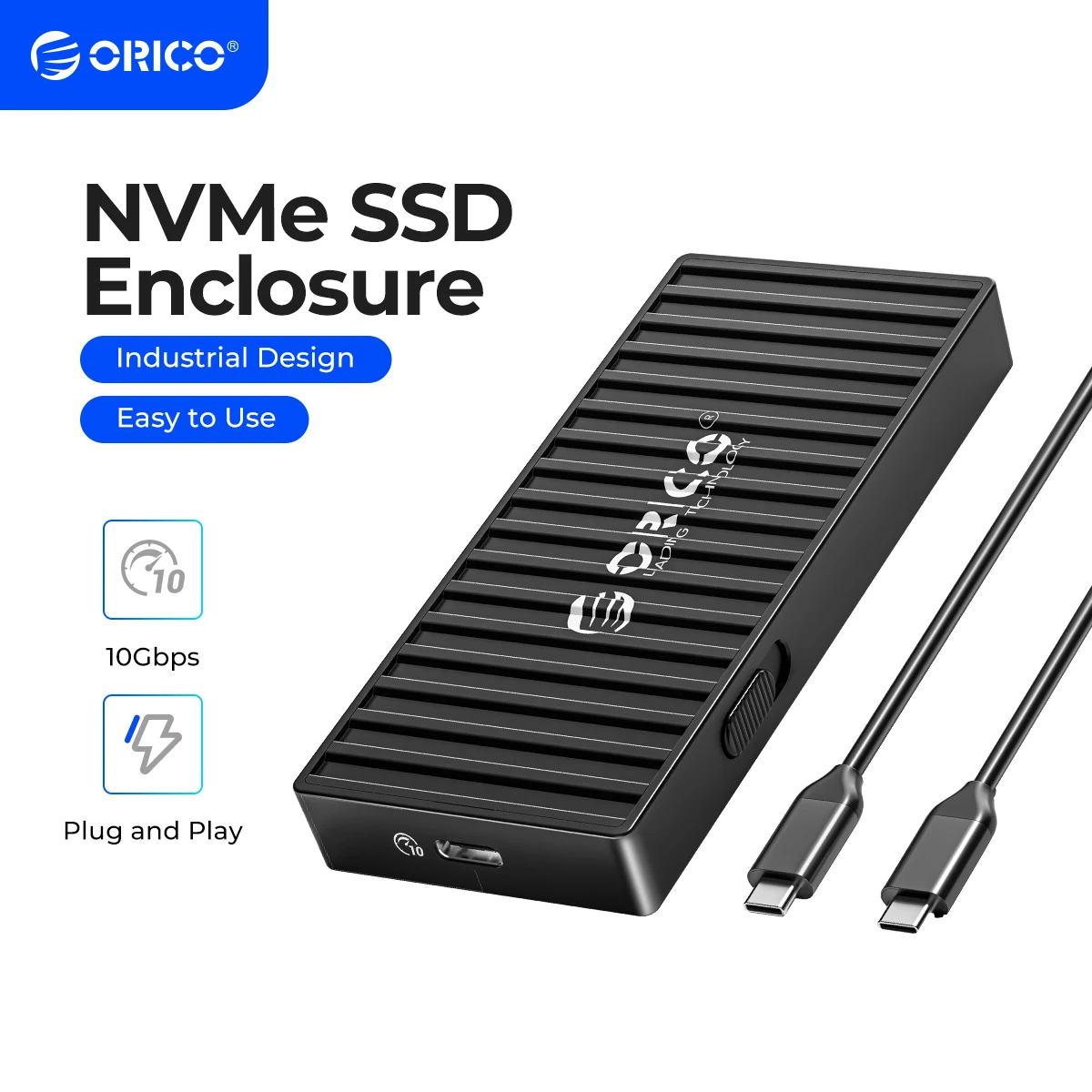 

ORICO M.2 NVMe SSD Enclosure Container Design 10Gbps M2 SATA SSD Case USB3.1 Gen2 Type-C Output for Laptop Computer Accessories