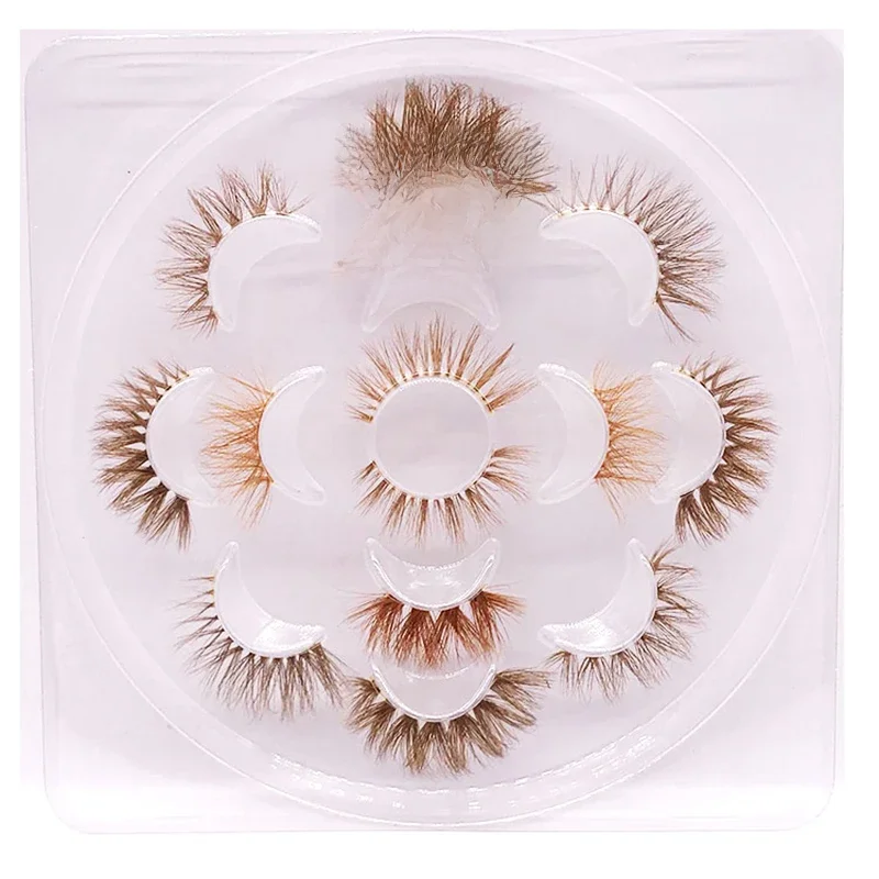 Xinemilin BLONDE 3D mink sztuczne rzęsy hurtownia naturalne indywidualne brązowe sztuczne rzęsy makijaż 15 25mm przedłużanie rzęs — zdjęcie 2