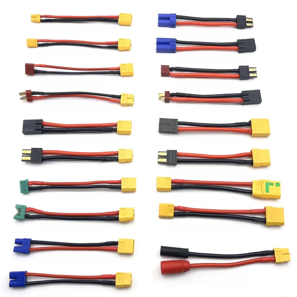 XT30 XT60 XT90 EC5 EC3 XT TPX MPX T prise femelle à mâle adaptateur connecteur de Charge 10 cm connecteur pour RC Lipo batterie pièces bricolage
