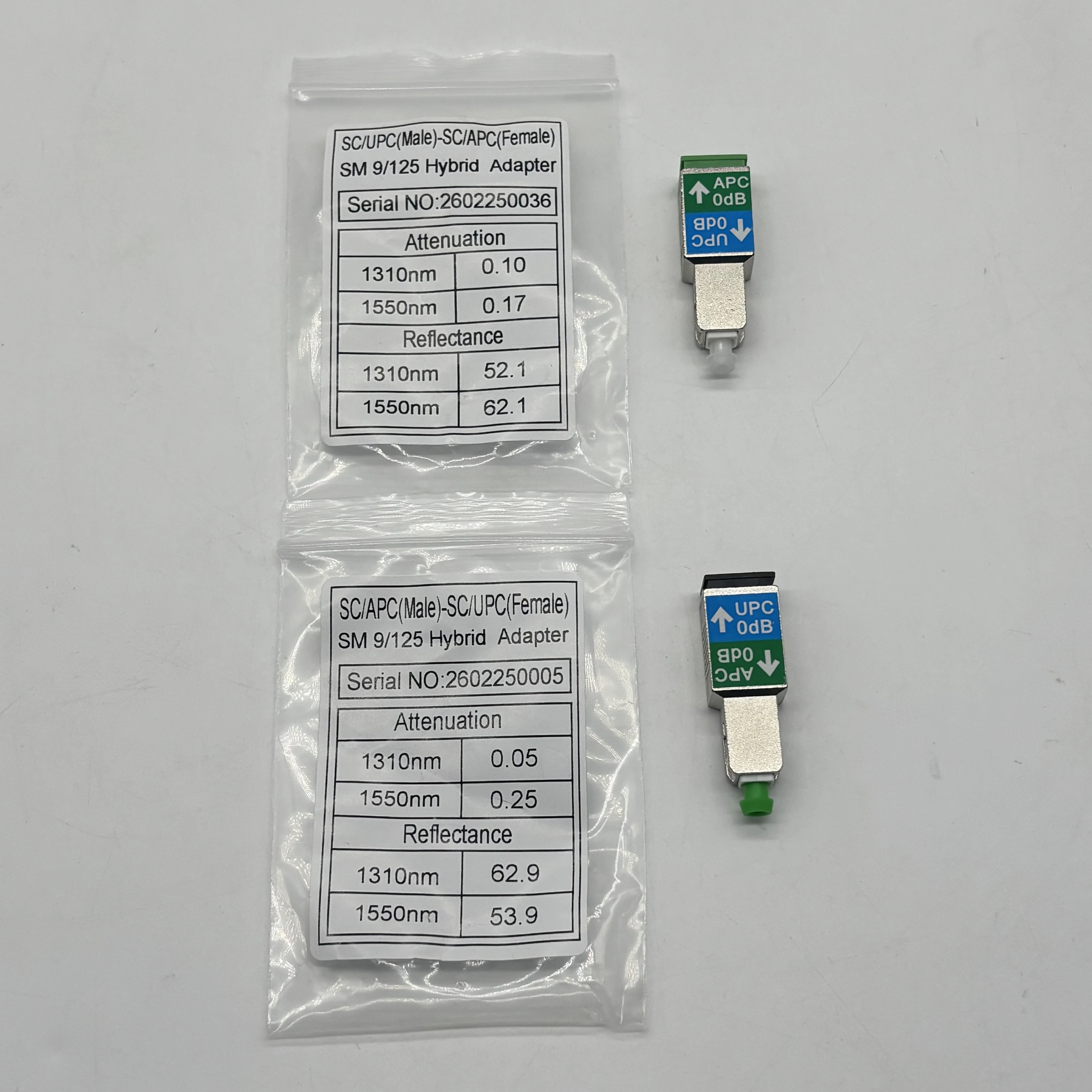 SC/APC SC/UPC Hybrid Fiber Optic Adapter Male Female Single Mode SM 9/125 OTDR Test Adapter Optical Connector，FTTH