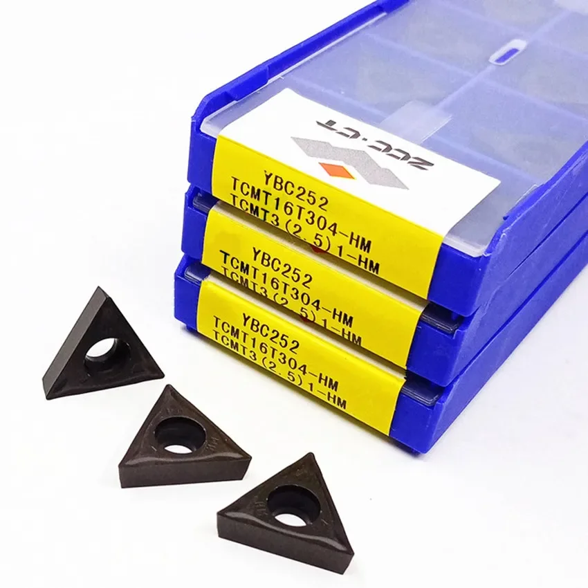 ZCC.CT TCMT16T304 TCMT16T308 TCMT16T312 HF HM HR EF EM YBC251 YBC252 YBD152 YBG202 YBG205 คาร์ไบด์แทรก CNC เครื่องจักรกลใบมีด
