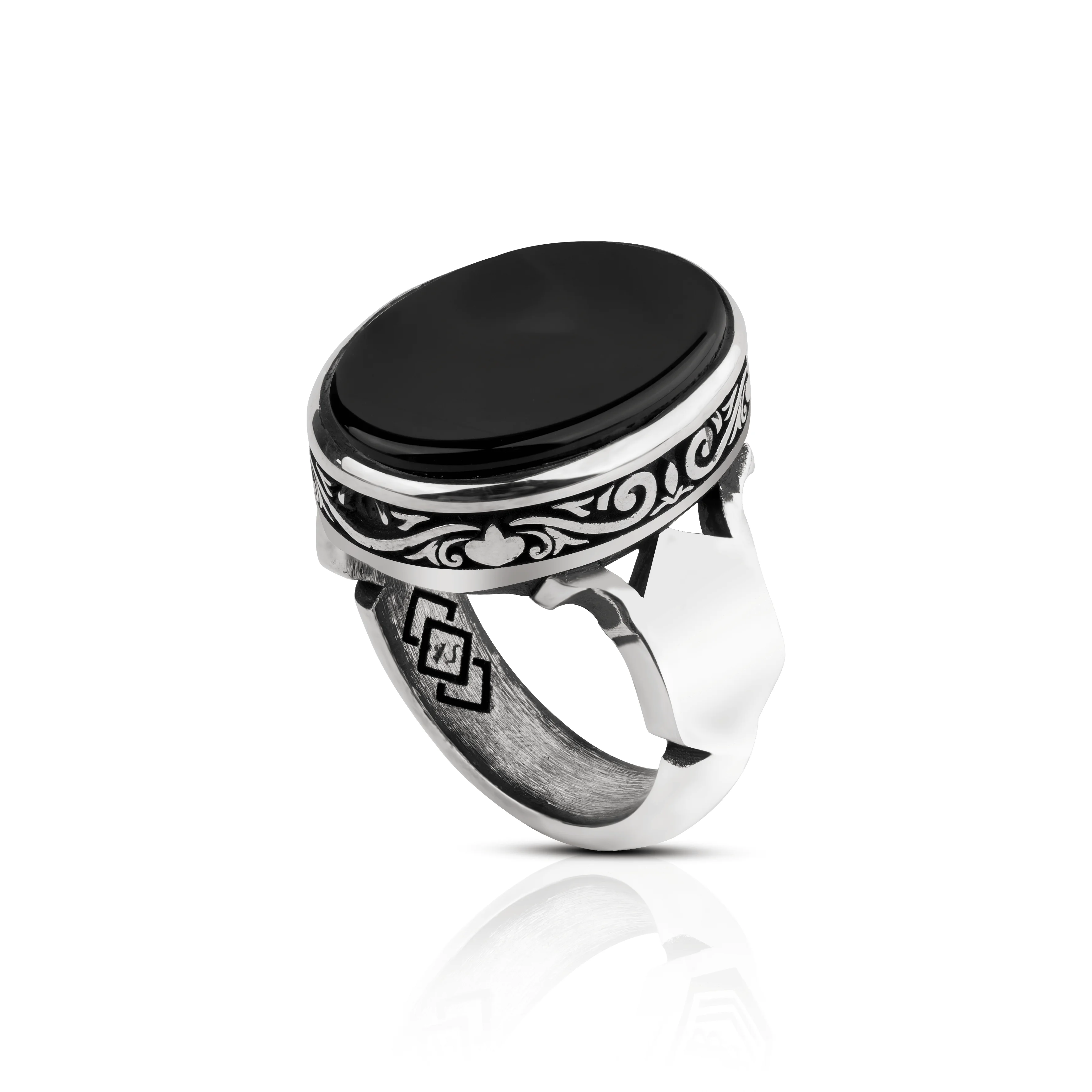 

Silver ring 925 Onyx stone ,, for men