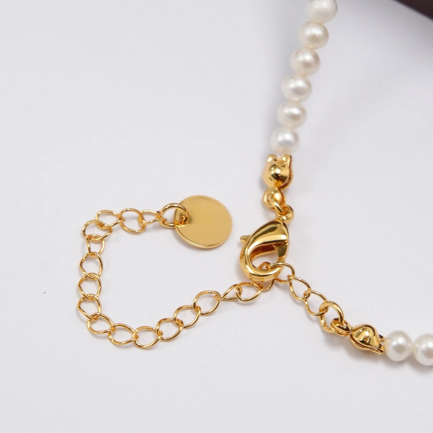YAJUNIEL Natural Freshwater Pearls Necklace with Baroque Pearls & Lemon Quartz Crystal Pendant Dainty Choker for Women