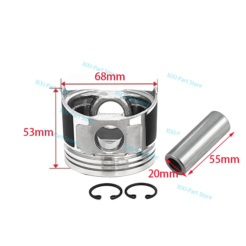 2TNE68 Piston Kit & Piston Ring Kit For Yanmar STD Overhaul Rebuild Kit