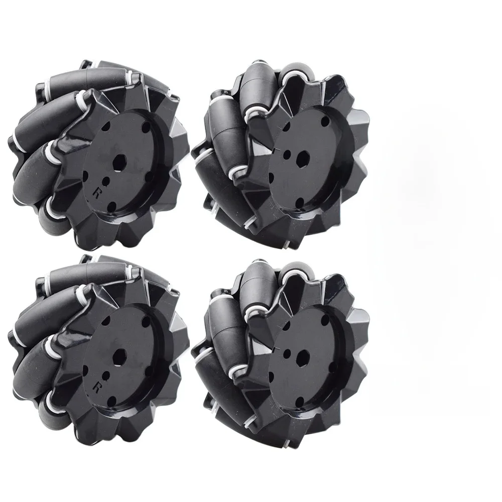 4 sztuk/zestaw 80mm Mecanum koła uniwersalny dookólna koła dla Legoing samochód zdalnie sterowany części DIY klocki do budowy opon... — zdjęcie 2